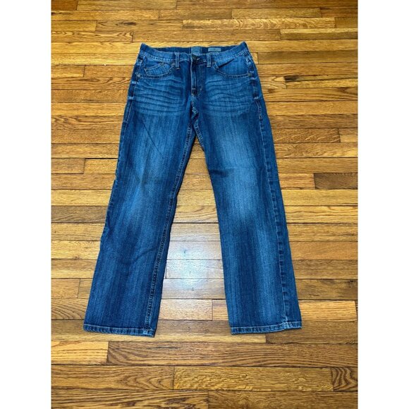 Rock & Republic Mens Straight Leg Jeans Sz 32x32 Blue Dark Wash Stretch Denim - Picture 1 of 7